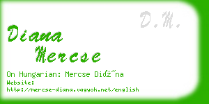 diana mercse business card